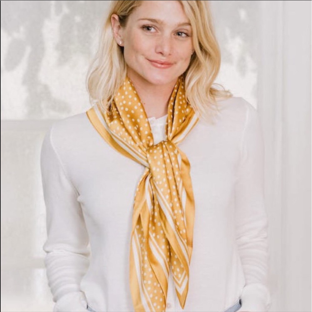 Cleobella vegan silk scarf in marigold